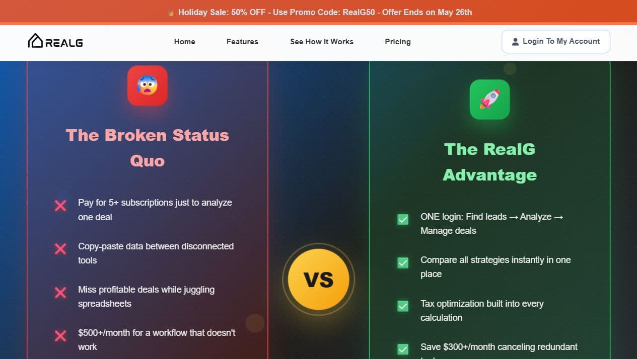 RealG SaaS product preview